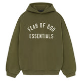Polerón Fear of God Essentials Fleece 480 GSM FW24 - Verde Militar