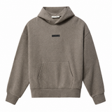 Polerón Fear of God Essentials Classic Fleece Logo Metálico SS25 – Gris Oscuro