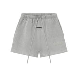 Short Fear of God Essentials Logo Metálico SS25 – Gris claro