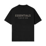 Polera Fear of God Essentials Classic Logo Metálico FW25 - Negro