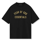Polera Fear of God Essentials Jersey Crewneck FW24 - Negro