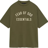 Polera Fear of God Essentials Jersey Crewneck FW24 - Verde Militar