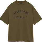 Polera Fear of God Essentials Jersey Crewneck FW24 - Verde Oliva