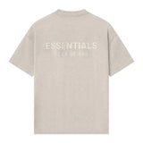Polera Fear of God Essentials Classic Logo Metálico FW25 - Gris Piedra