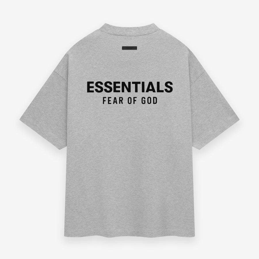 Polera Fear of God Essentials Jersey Crewneck FW24 - Gris Jaspeado Claro
